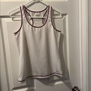 ASICS White Top with Purple Trim